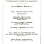 Tablature des Doigtés pour Saxophone Alto